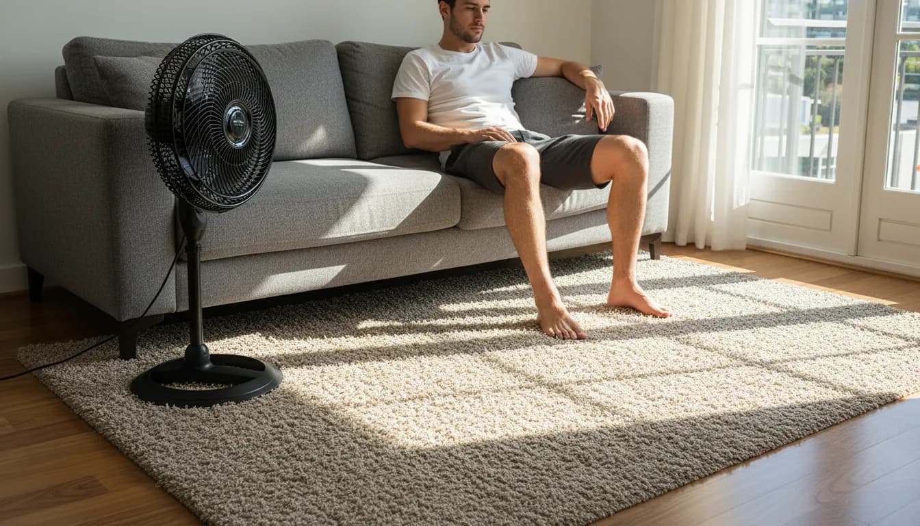 Qual ventilador de coluna não tomba fácil se uma criança bater nele?